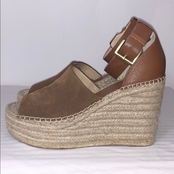 LAST ONE AVAILABLE!! Marc Fisher Ankle Strap Espadrille Platform Wedges Size 10 - Picture 5 of 12